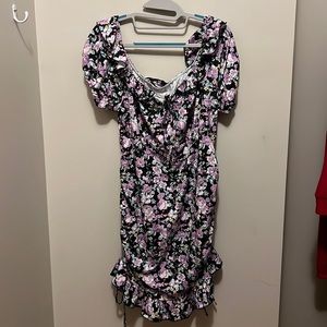 Floral off shoulder Dress XL